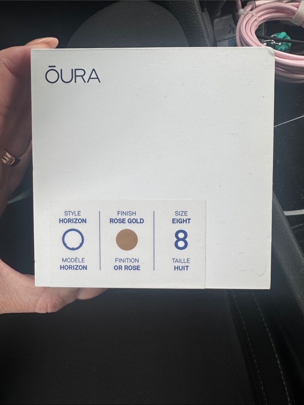 Oura Rose Gold Horizon Ring Packaging